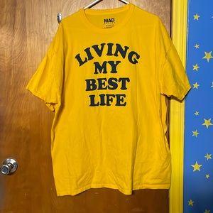 Men’s 2XL yellow tee shirt